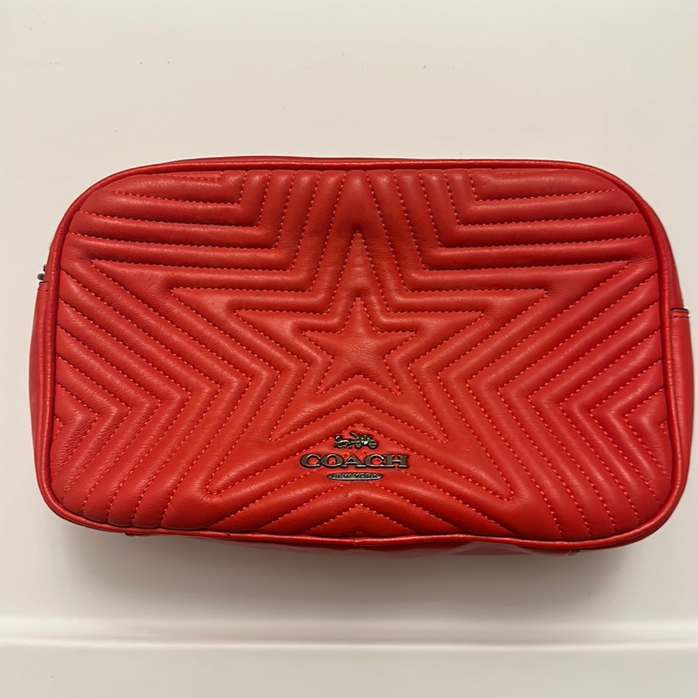 Coach Quilted Red Star Pouch Marvel collection